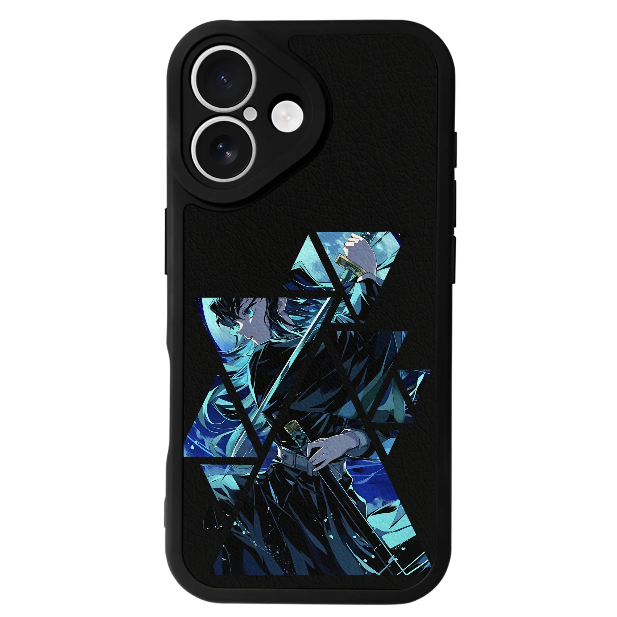 鬼滅の刃 グッズ,時透 無一郎 - IPhone 16シリーズ対応 ・ シリコンスマホケース ・ レザー調 ・ 高精度フィット ・ 耐衝撃 ・ ワイヤレス充電対応 ・ 精密カット